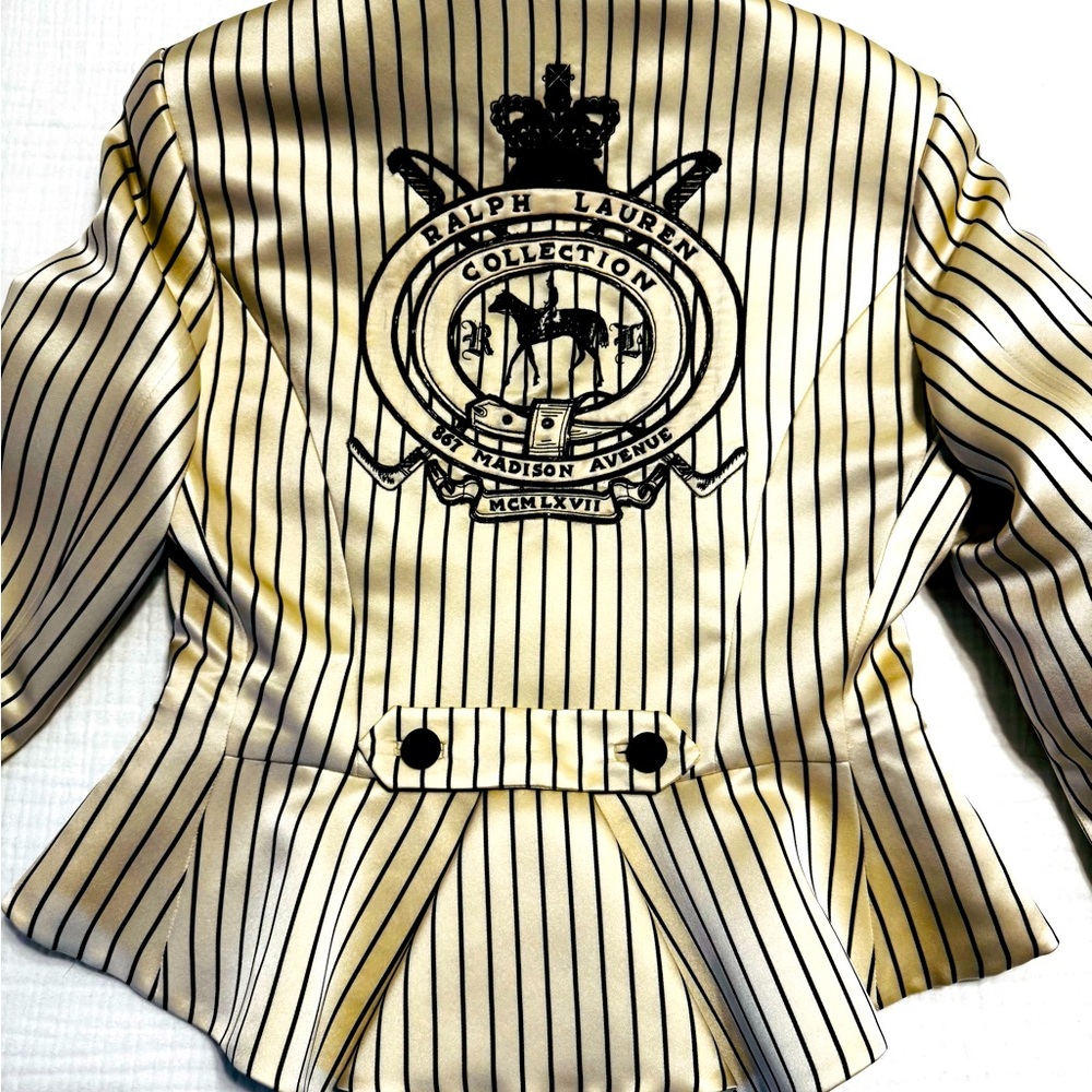 LIMITED EDITION HAND BEADED RALPH LAUREN COLLECTION silk jacket